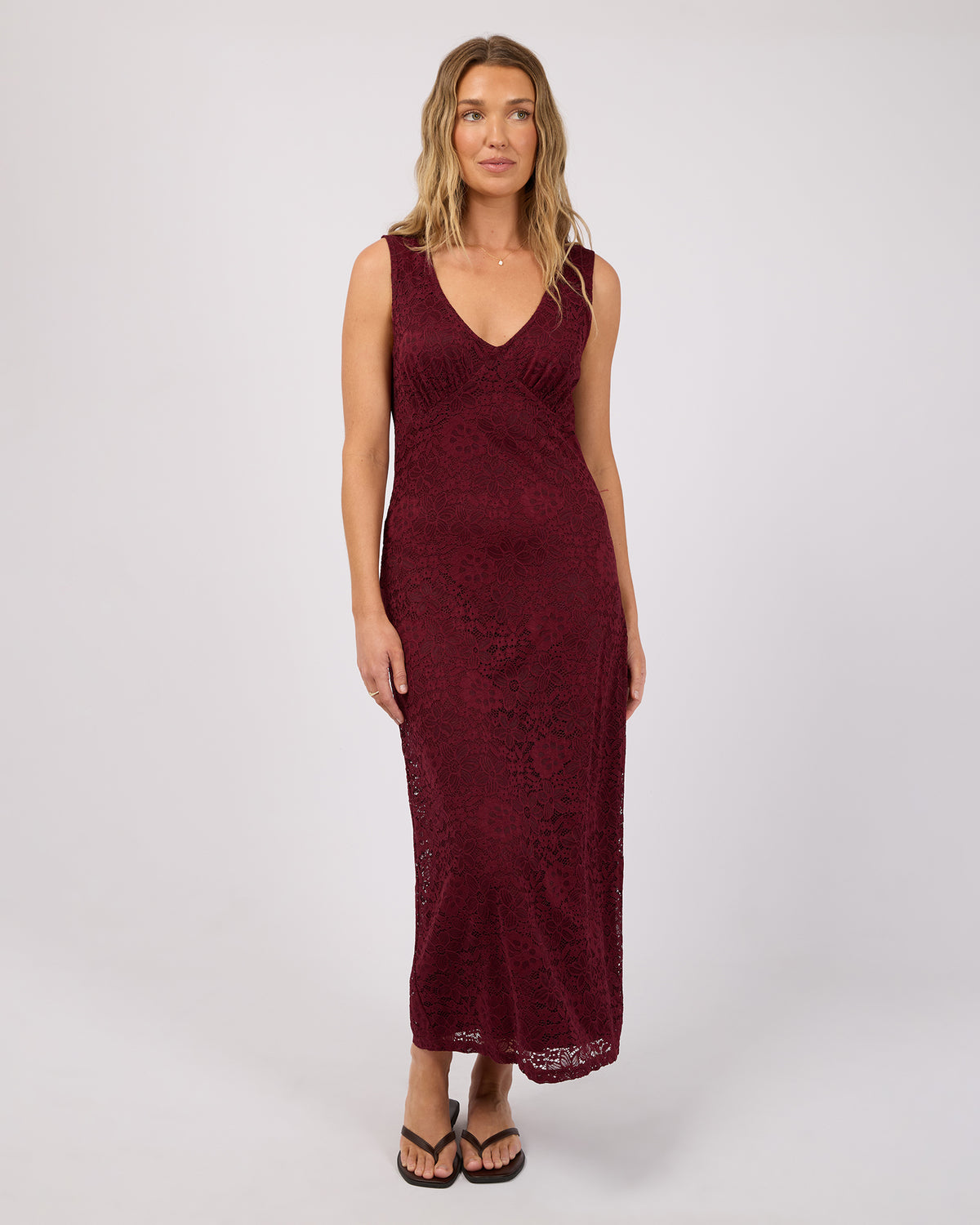 ALL ABOUT EVE ZEA LACE MAXI DRESS