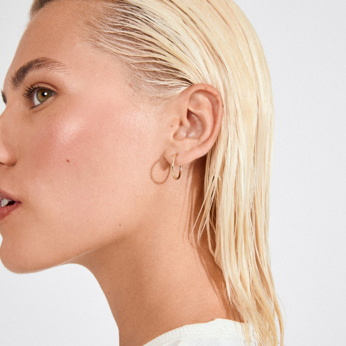 PILGRIM EANNA RECYCLED MEDIUM HOOPS GOLD