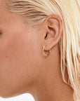 PILGRIM EANNA RECYCLED MEDIUM HOOPS GOLD