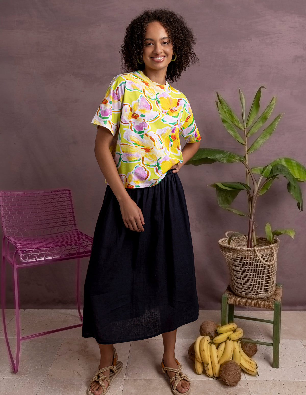 ELM FLAIR SHIRRED SKIRT