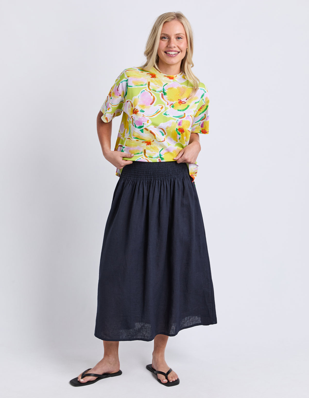 ELM FLAIR SHIRRED SKIRT