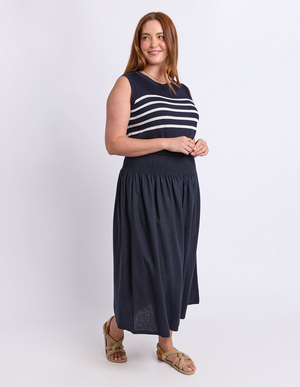 ELM FLAIR SHIRRED SKIRT
