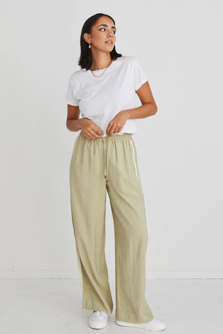 STORIES BE TOLD TOWNIE STRIPE DOWN SIDE TAPE LEG WIDE PANT