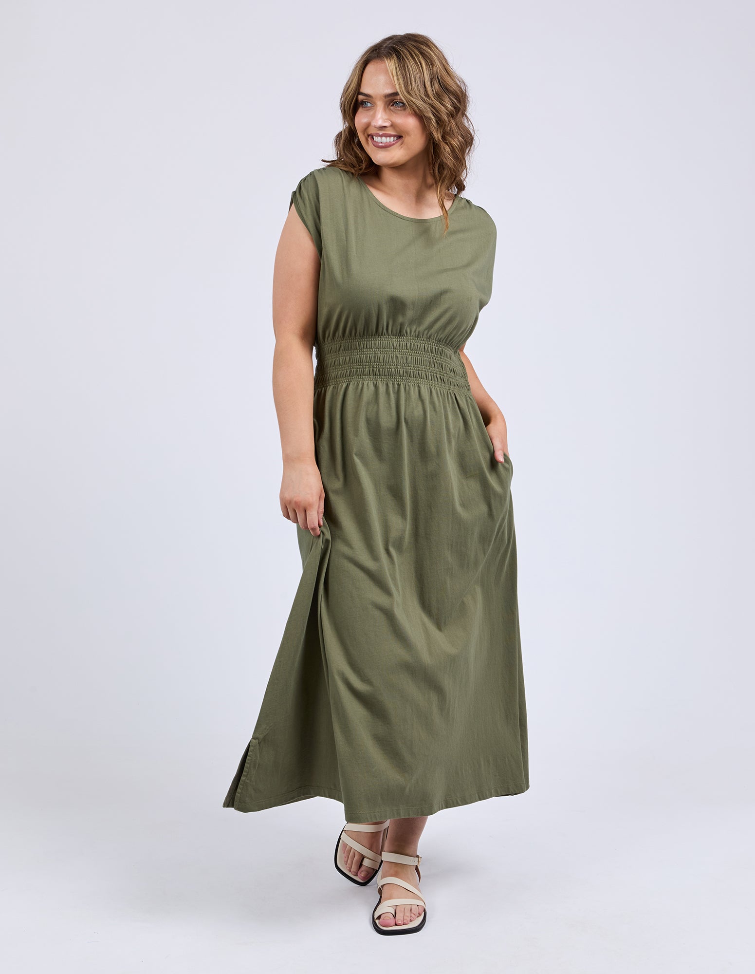 ELM NELLE MIDI DRESS