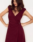 MINK PINK LOLA WRAP MIDI DRESS