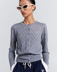KAREN WALKER PEARL LACE CARDIGAN