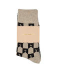 Monogram Socks 2 Pack Grey Black/Natural Black