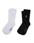 KAREN WALKER RUNAWAY EMBROIDED SOCKS 2PACK