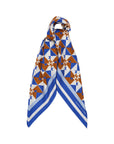KAREN WALKER MONOGRAM SILED CLASSIC SILK SCARF