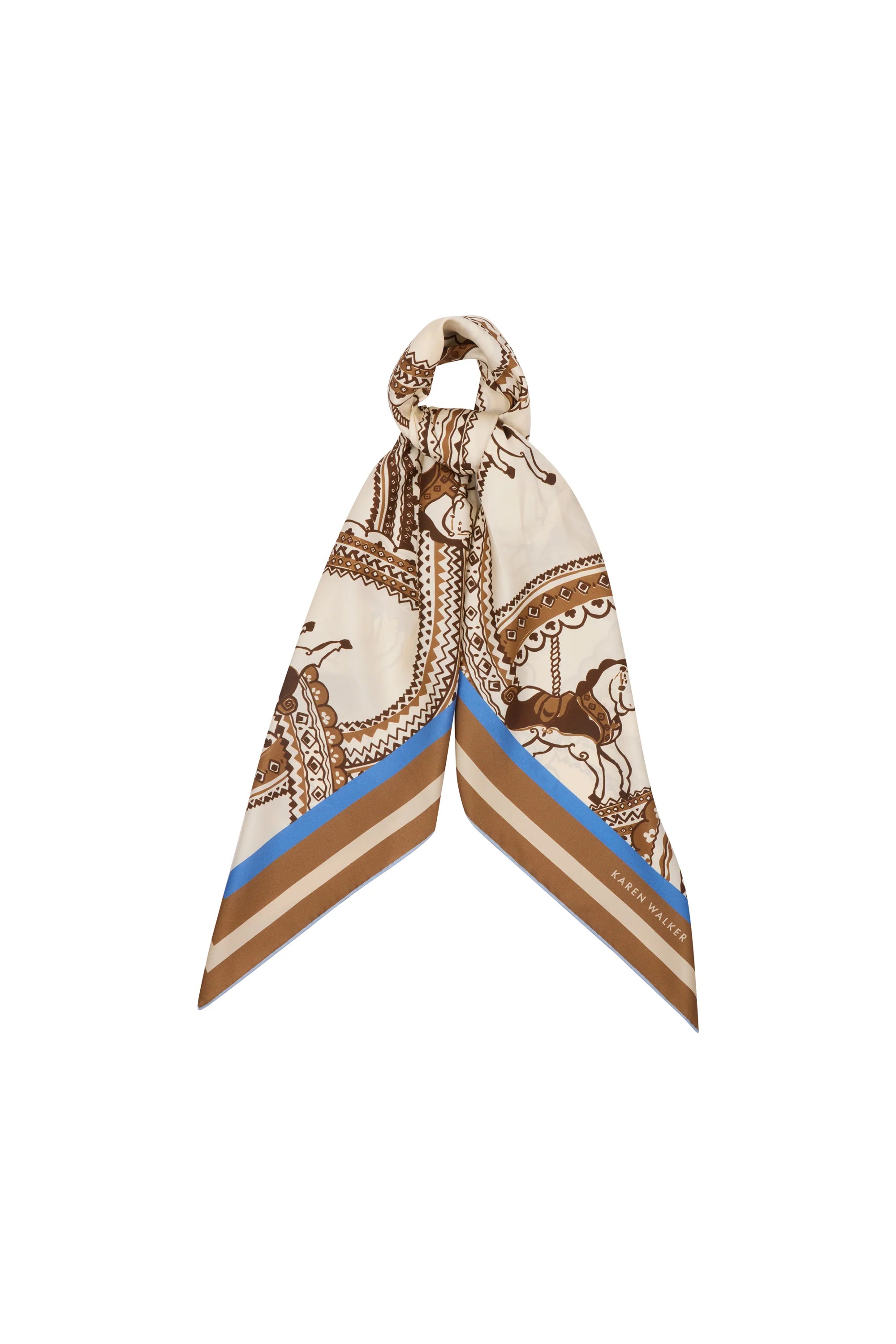 KAREN WALKER CAROUSEL CLASSIC SILK SCARF