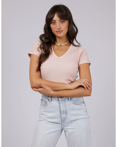 ALL ABOUT EVE RIB V NECK TEE