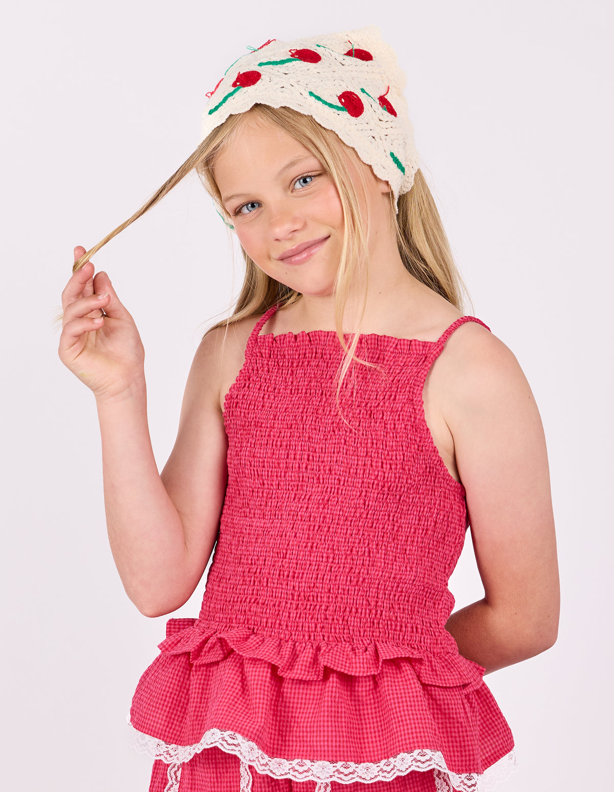 EVE GIRL MATILDA SHIRRED TOP