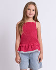 EVE GIRL MATILDA SHIRRED TOP