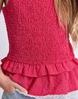 EVE GIRL MATILDA SHIRRED TOP