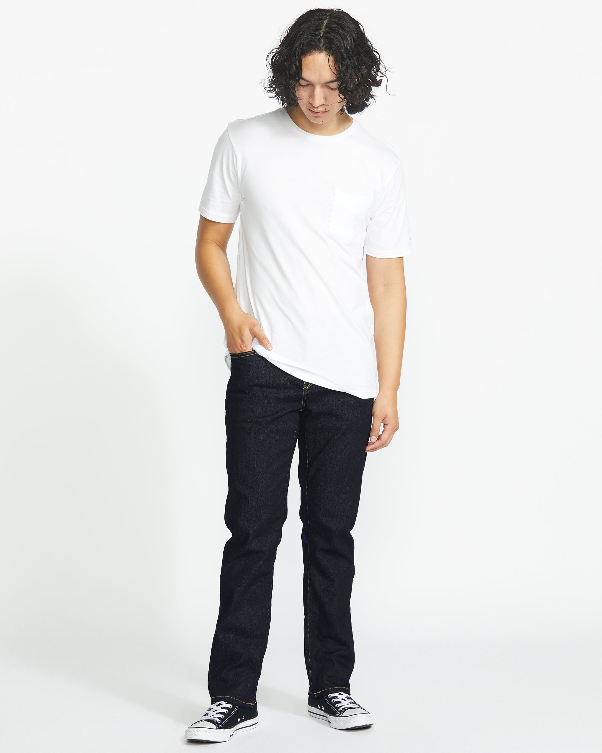 VOLCOM SOLVER JEANS - RINSE