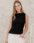 AMONG THE BRAVE UNTAMED LACE SLEEVELESS BOATNECK TOP