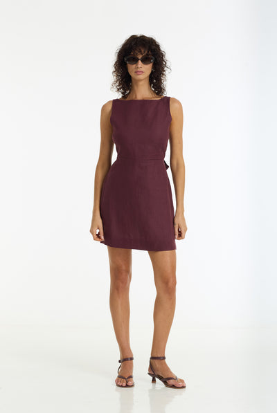 BLAK A WALK TO REMEMBER LINEN MINI DRESS
