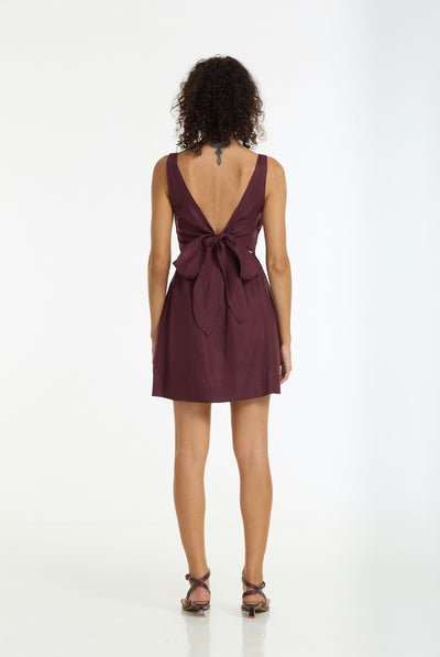 BLAK A WALK TO REMEMBER LINEN MINI DRESS