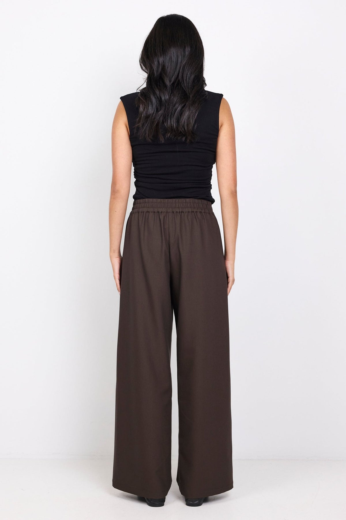 AMONG THE BRAVE PETITE INSTINCTIVE WIDE LEG ELASTIC BACK PANTS