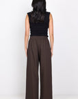 AMONG THE BRAVE PETITE INSTINCTIVE WIDE LEG ELASTIC BACK PANTS