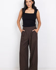 AMONG THE BRAVE PETITE INSTINCTIVE WIDE LEG ELASTIC BACK PANTS