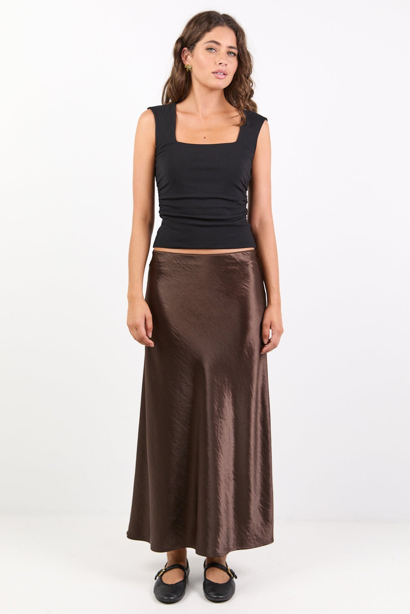 STORIES BE TOLD PRODIGY SATIN CUT MAXI DSKIRT