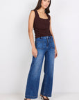 AMONG THE BRAVE ZOEY REGULAR HIGH RISE WIDE LEG JEAN