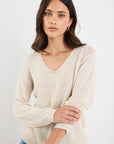 STORIES BE TOLD AFTERNOON RELAXED V NECK KNIT JUMPER