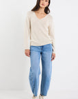 STORIES BE TOLD AFTERNOON RELAXED V NECK KNIT JUMPER