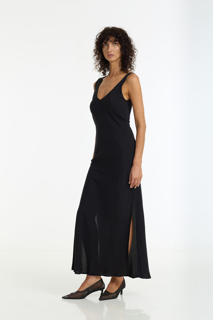 BLAK ALEX BIAS CUT MAXI DRESS