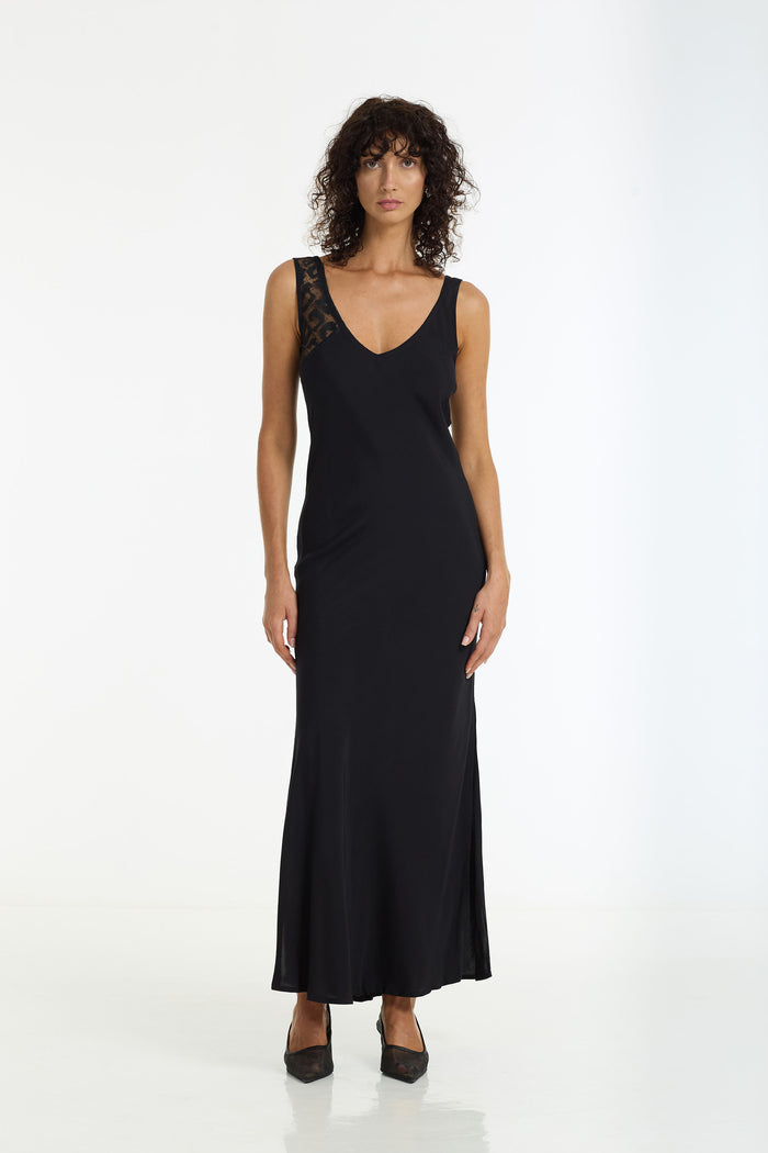 BLAK ALEX BIAS CUT MAXI DRESS