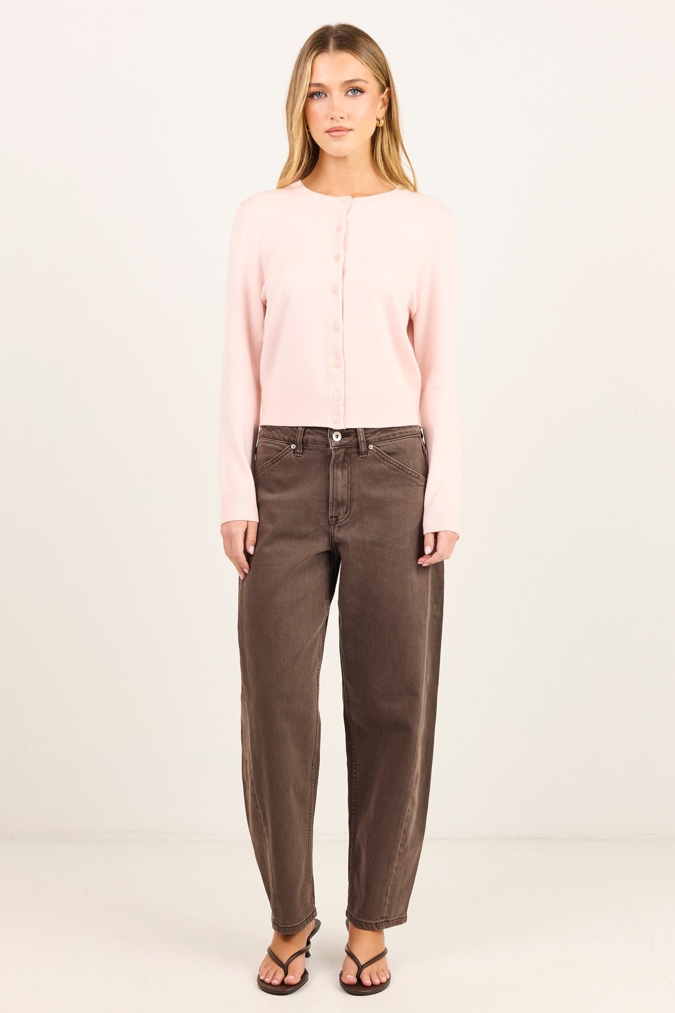 STORIES BE TOLD AUTOGRAPH SOFT FINE GAUGE CREWNECK CARDIGAN