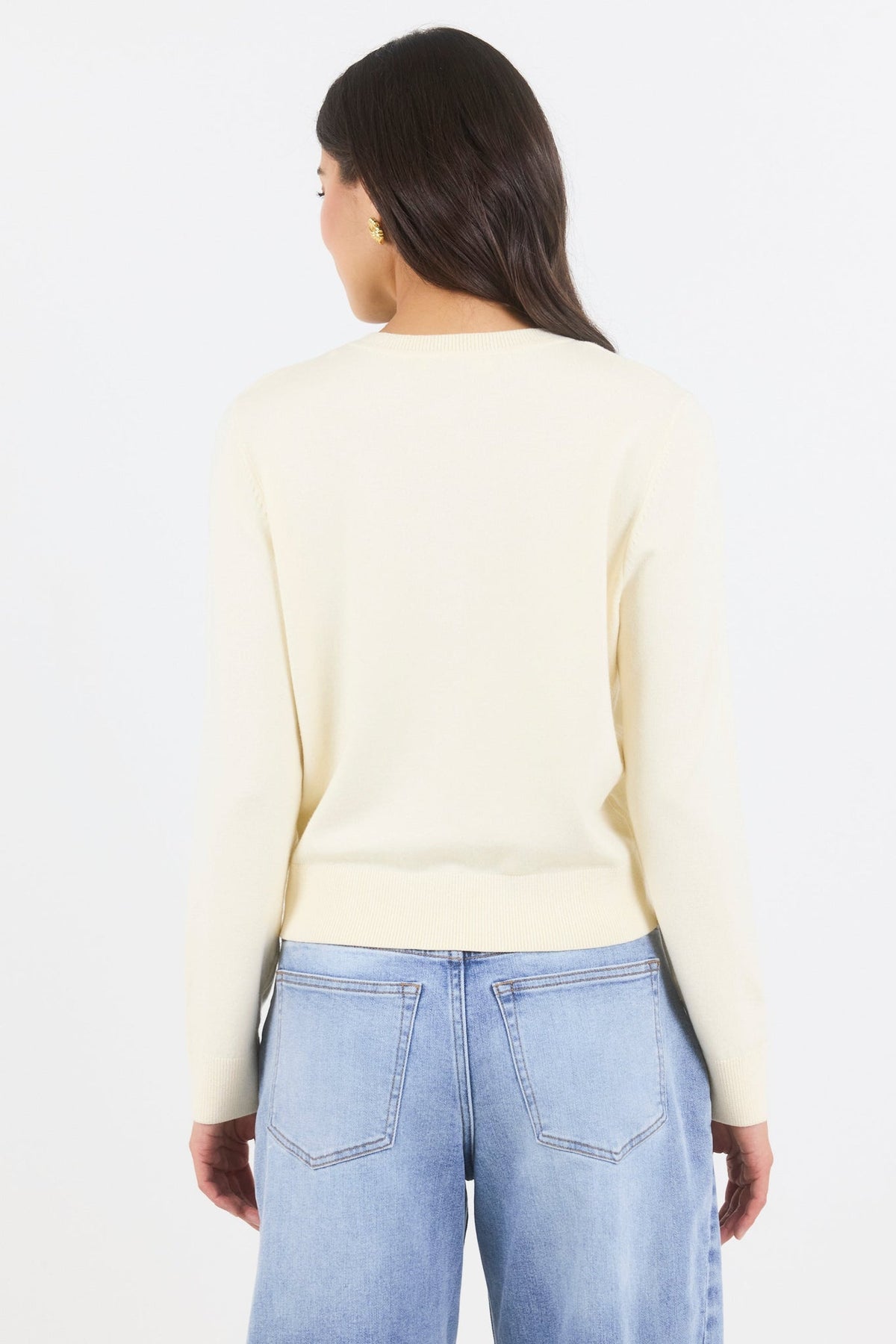 STORIES BE TOLD AUTOGRAPH SOFT FINE GAUGE CREWNECK CARDIGAN