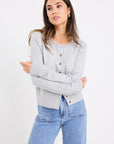 STORIES BE TOLD AUTOGRAPH CASHMERE BLEND CREWNECK CARDIGAN