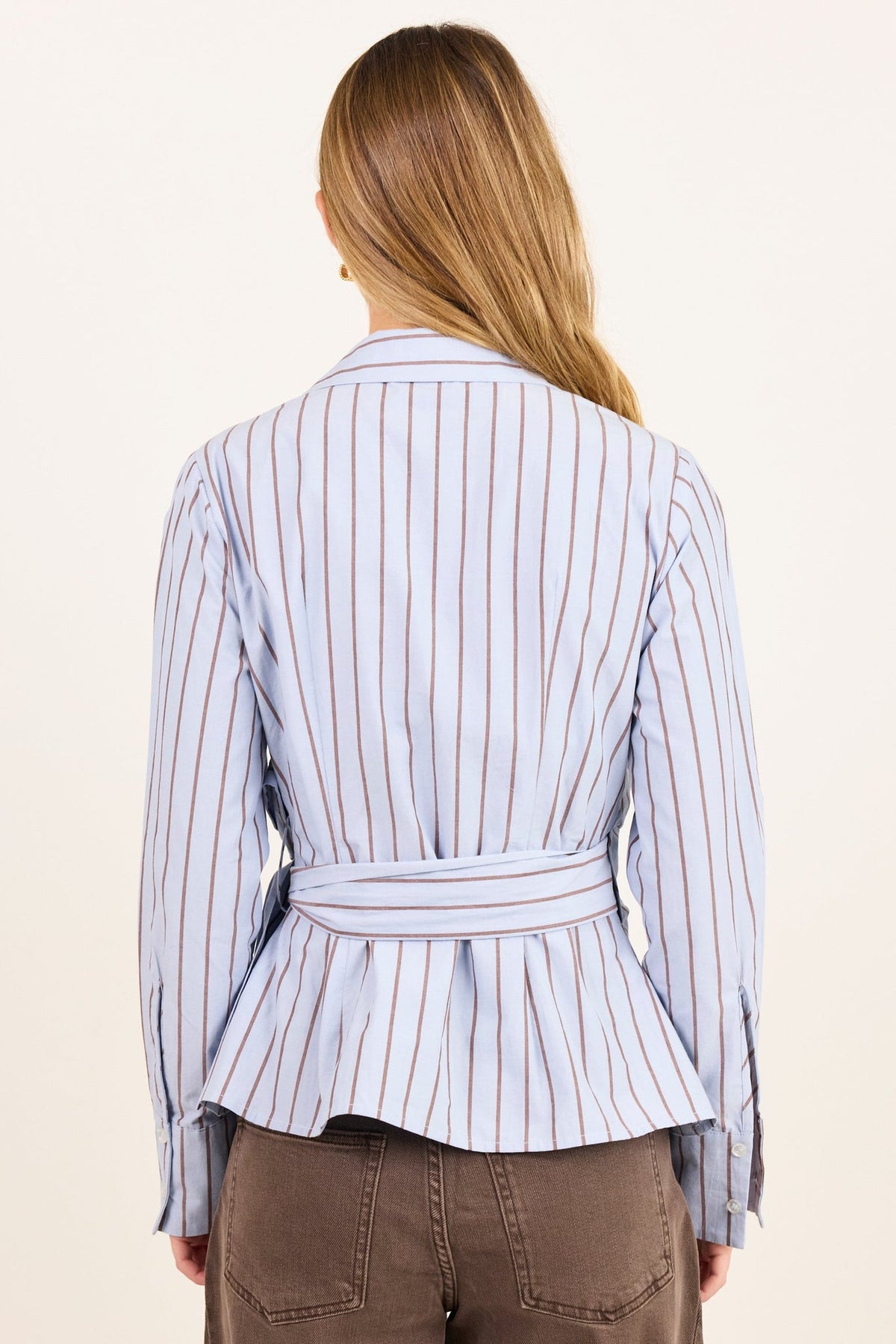 STORIES BE TOLD AXIOM WRAP WAIST TIE SHIRT