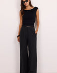 STORIES BE TOLD CHARMED PLEAT FRONT WIDE LEG PANTS
