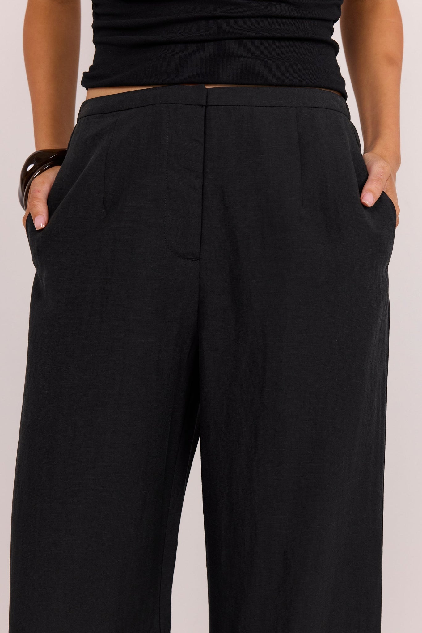 STORIES BE TOLD CHARMED PLEAT FRONT WIDE LEG PANTS