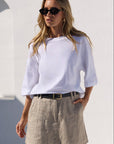 RE:UNION ALIGNMENT LINEN MINI SKORT
