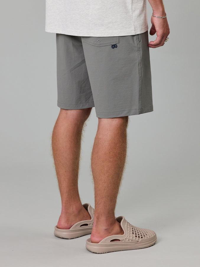 JUST ANOTHER FISHERMAN CREWMAN SHORTS 2.0 - STEEL GREY