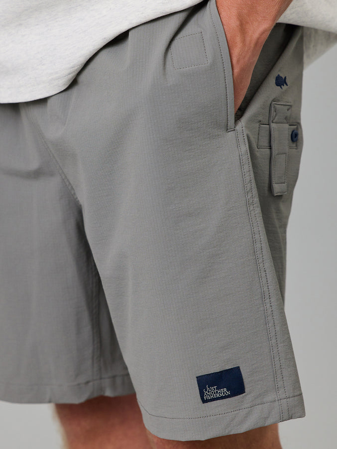 JUST ANOTHER FISHERMAN CREWMAN SHORTS 2.0 - STEEL GREY
