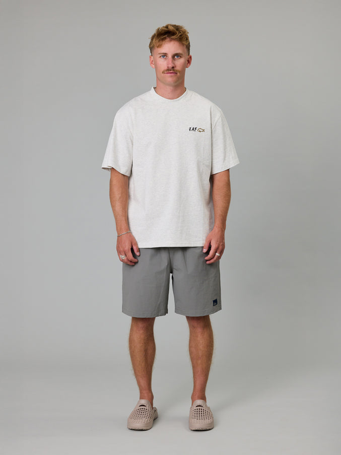 JUST ANOTHER FISHERMAN CREWMAN SHORTS 2.0 - STEEL GREY