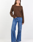 STORIES BE TOLD CAMELIA ALPACA BLEND LONG SLEEVE CREWNECK KNIT JUMPER