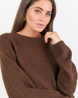 STORIES BE TOLD CAMELIA ALPACA BLEND LONG SLEEVE CREWNECK KNIT JUMPER