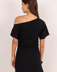 STORIES BE TOLD CHATTER RUCHED MINI TEE SHIRT DRESS