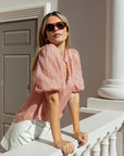 IVY + JACK CLOSURE BLUSH RAMIE HIGH HECK BUTTONED SS TOP