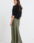 RE:UNION BLISS LINEN BIAS MIDI SKIRT
