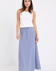 AMONG THE BRAVE SUMMIT GINGHAM COTTON TIE WAIST BIAS MAXI DRESS