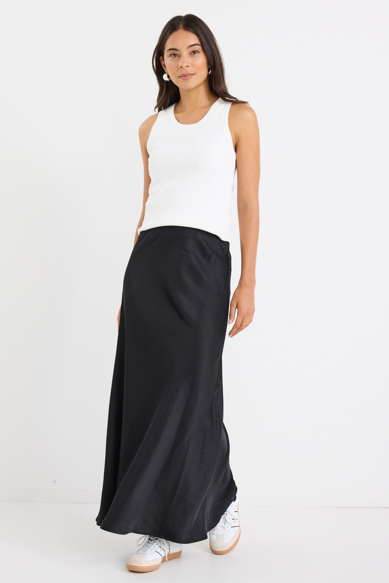 STORIES BE TOLD PRODIGY SATIN BIAS MAXI SKIRT