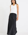 STORIES BE TOLD PRODIGY SATIN BIAS MAXI SKIRT