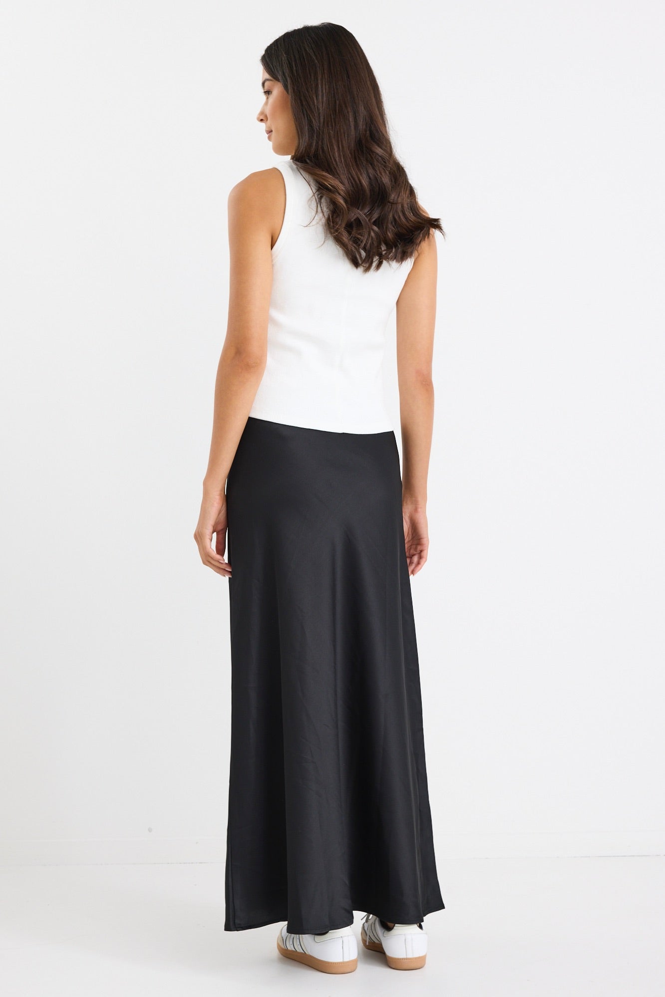 STORIES BE TOLD PRODIGY SATIN BIAS MAXI SKIRT